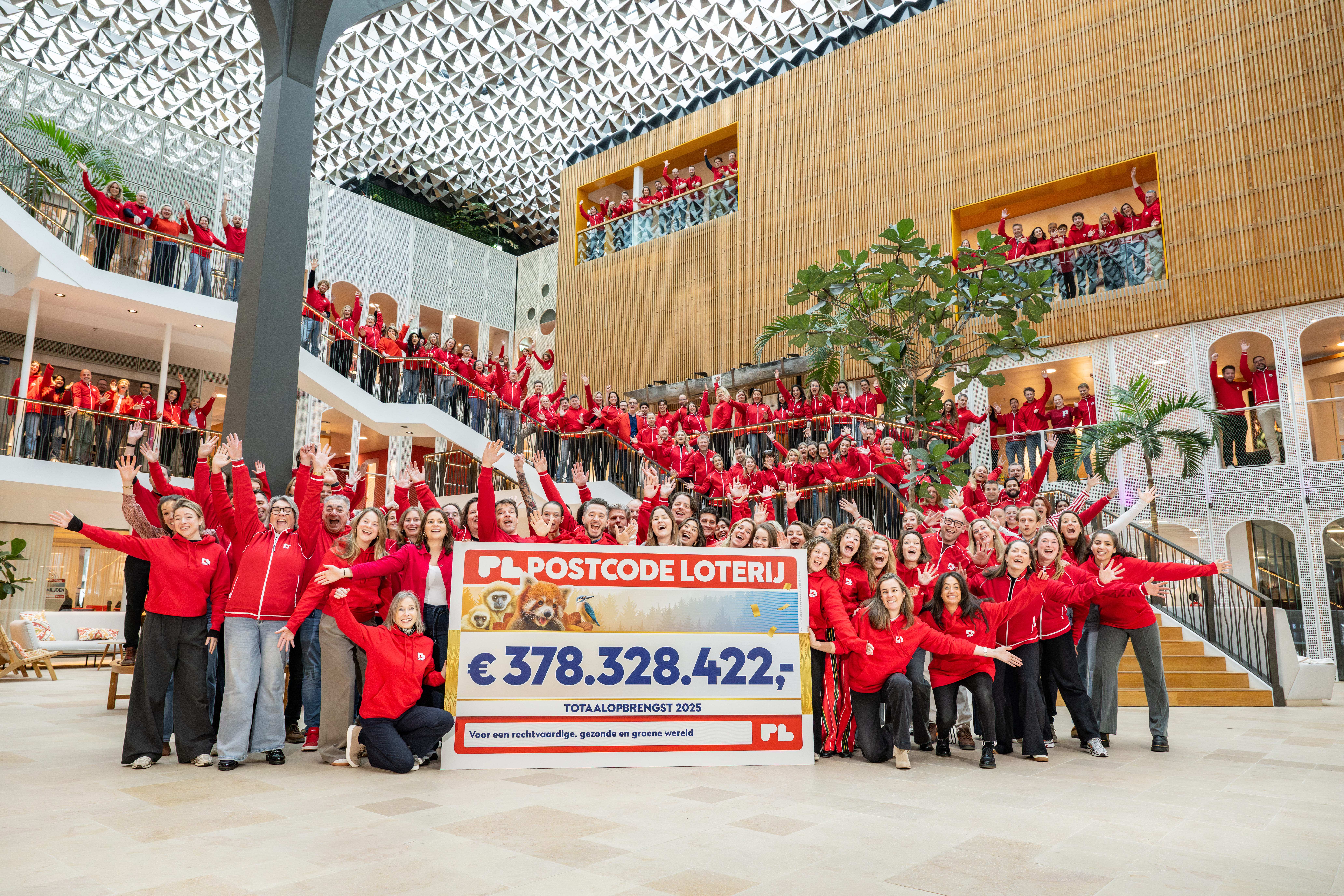 Postcode Loterij keert recordbedrag van 378 miljoen euro uit