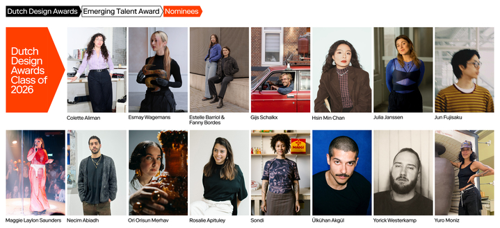 Dutch Design Awards maakt finalisten Emerging Talent Award bekend