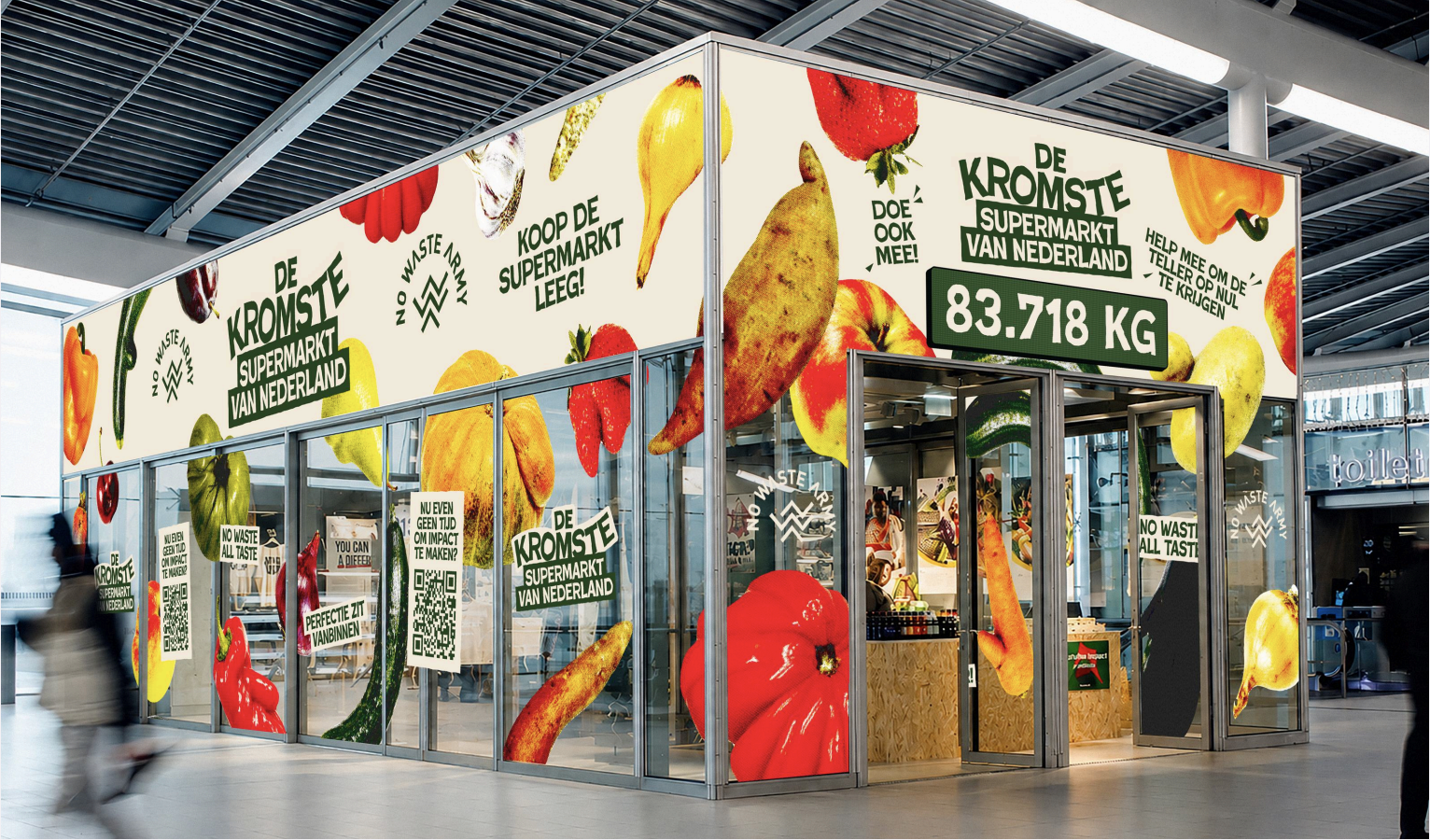 No Waste Army opent 'Kromste Supermarkt' op Utrecht Centraal