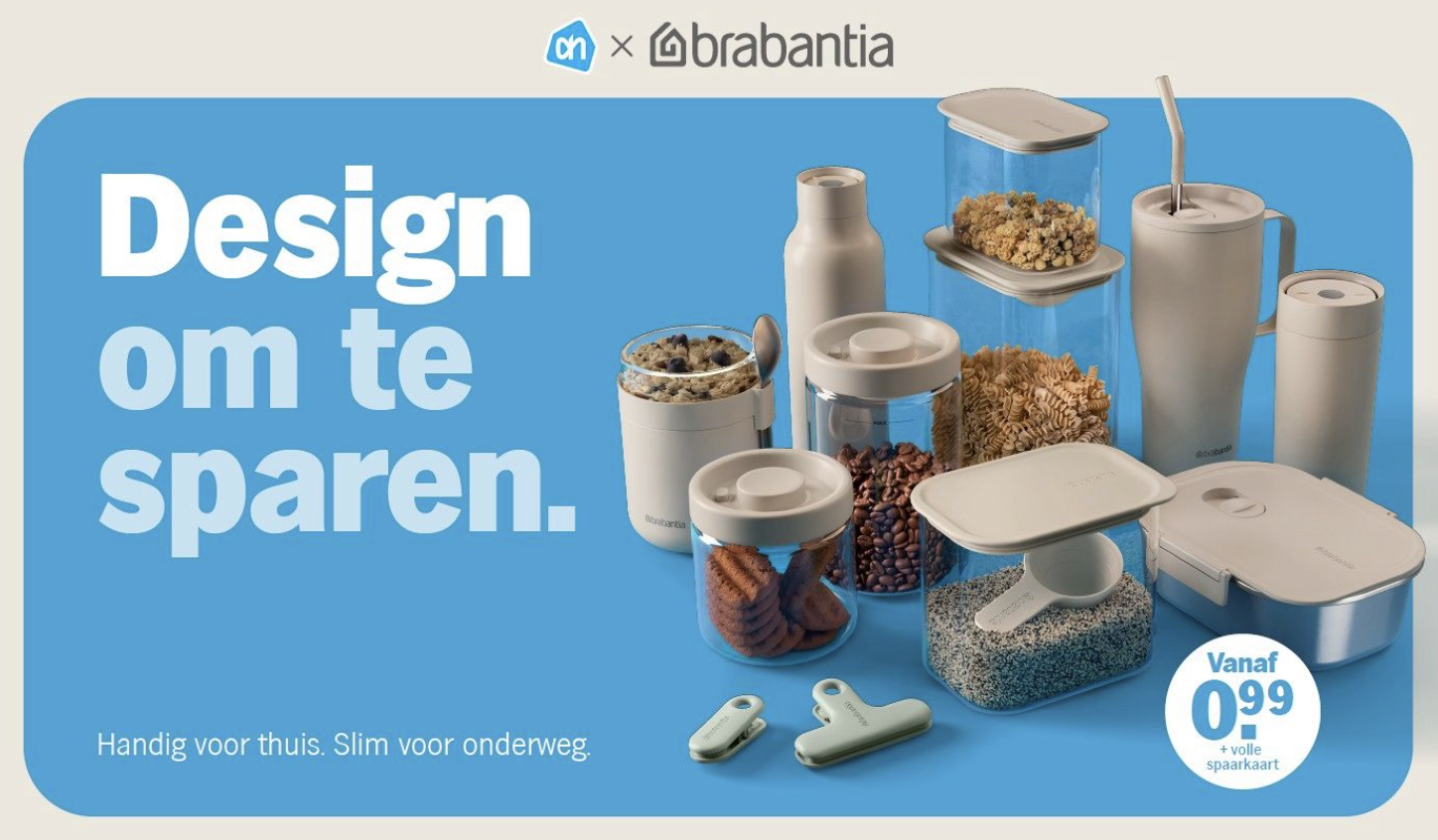Spaar voor elf exclusieve Brabantia-producten bij Albert Heijn