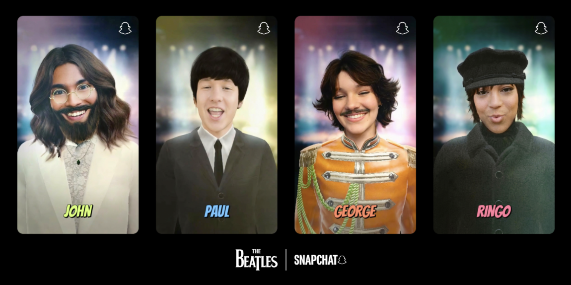 Snap brengt muzikale erfenis van The Beatles tot leven in augmented reality