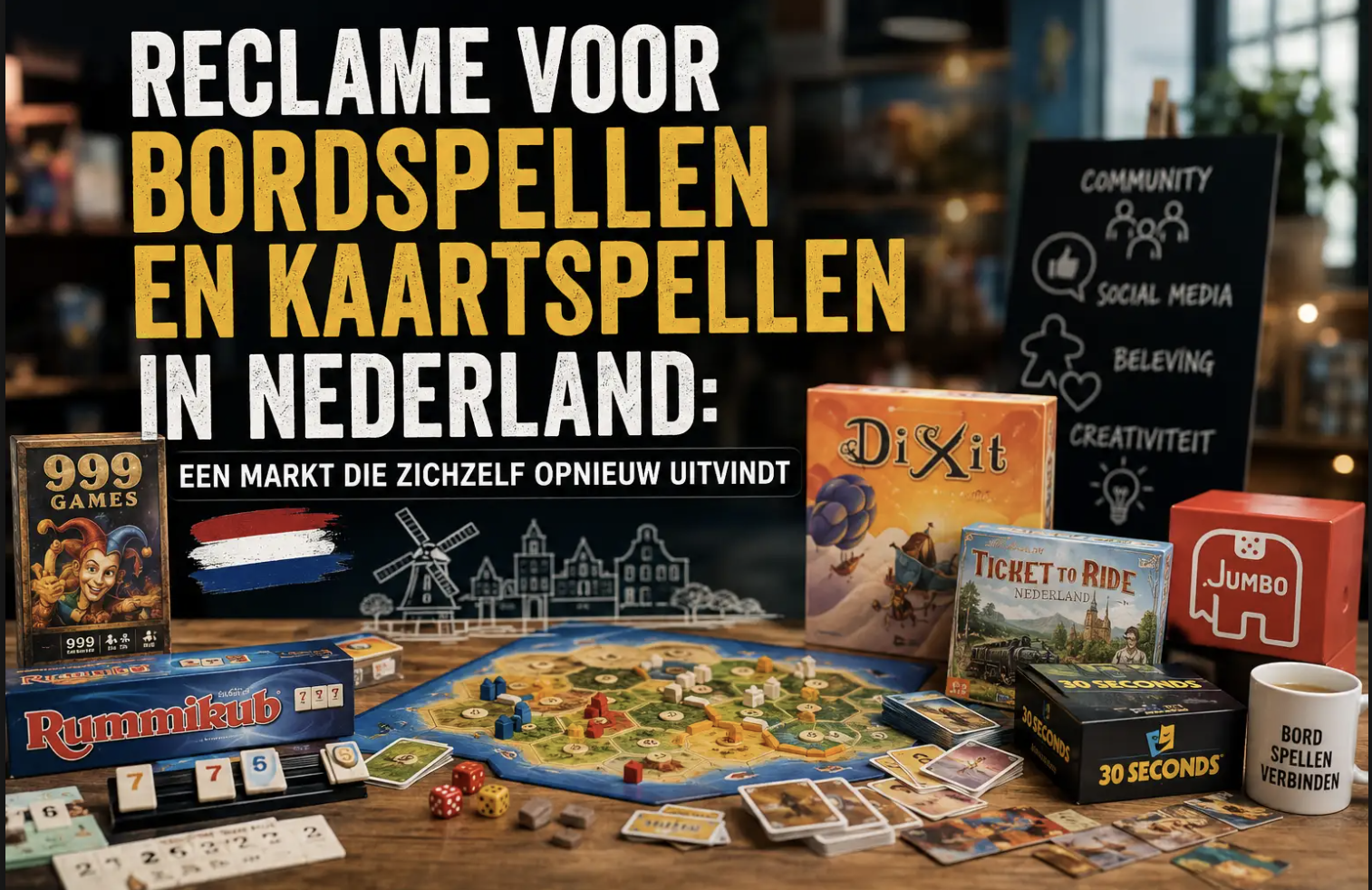 Reclame voor bordspellen en kaartspellen in Nederland: een markt die zichzelf opnieuw uitvindt