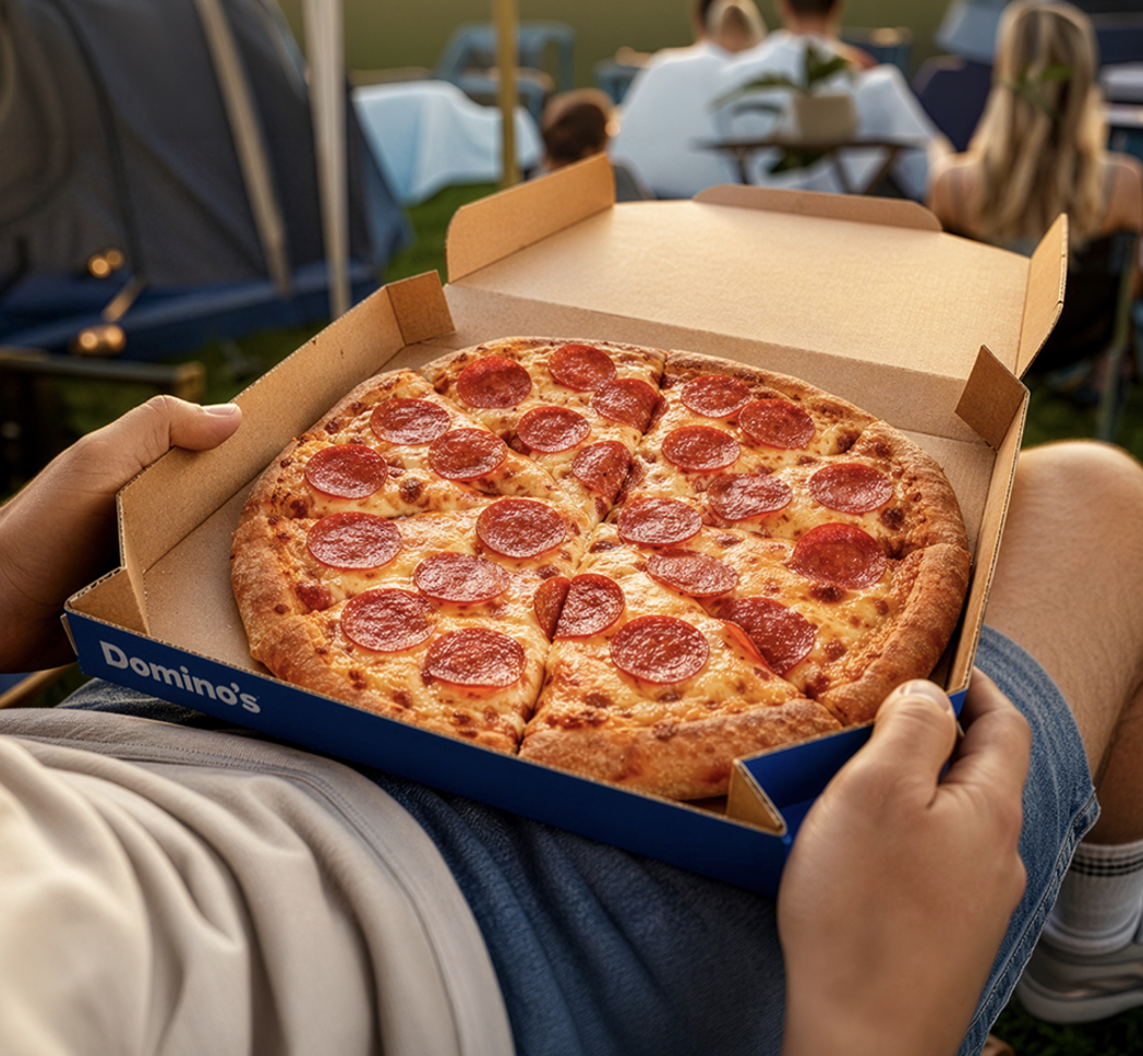 Domino's brengt 'Eerste Hulp bij Craving' naar Lowlands-camping