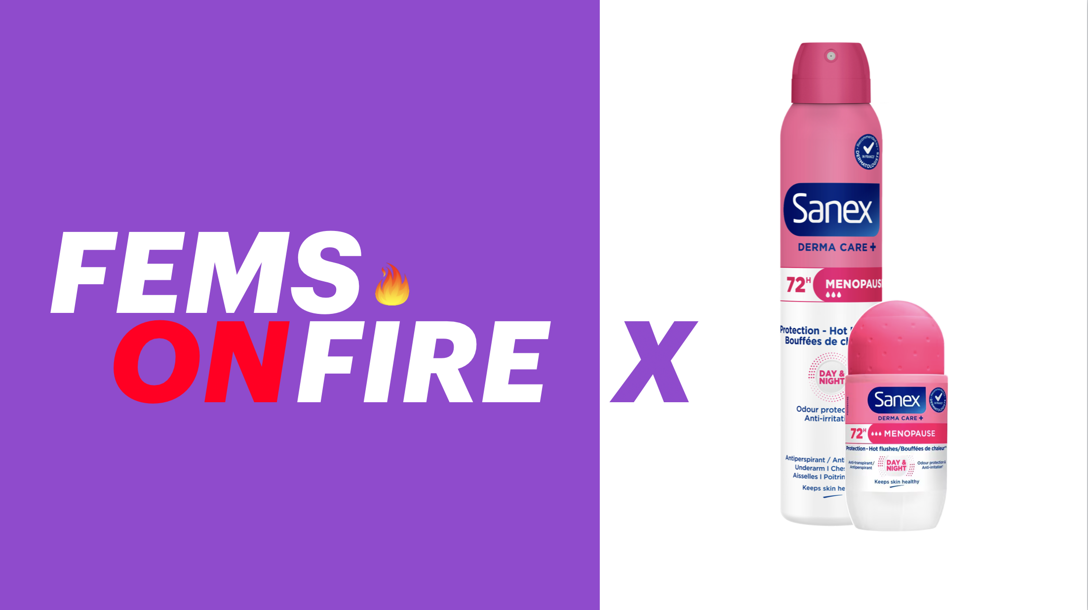 Sanex kiest Fems on Fire voor lancering menopauze-deodorantlijn
