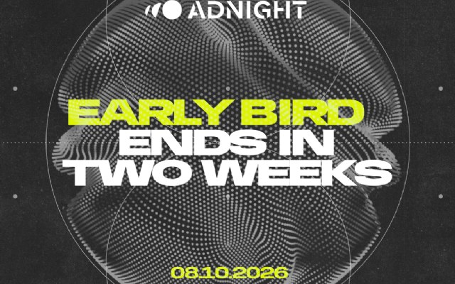 Nog twee weken Early Bird tickets beschikbaar voor ADNIGHT
