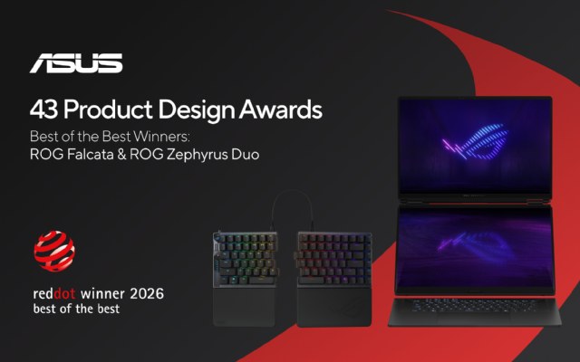 ASUS en Republic of Gamers winnen 43 Red Dot Product Design Awards 2026