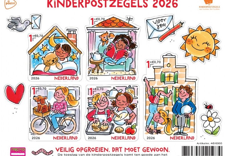 Blond Amsterdam ontwerpt Kinderpostzegels 2026